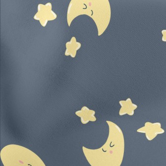 Smiling Crescent Moon Star Stretch Ponte