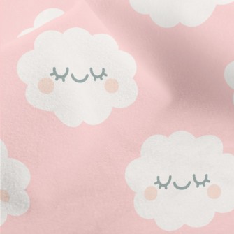 Blushing Eyes Closed Clouds Micro Fleece