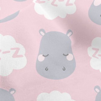 Good Night Sleeping Hippo Micro Fleece
