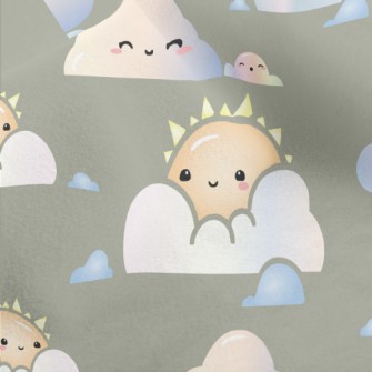 Gradient Sun Cloud Rainbow Micro Fleece