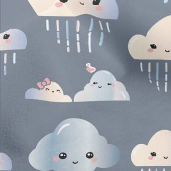 Clouds Couple Raining Micro Fleece