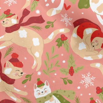 Warm Scarf Spotted Cat Micro Fleece