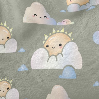 Gradient Sun Cloud Rainbow Minky
