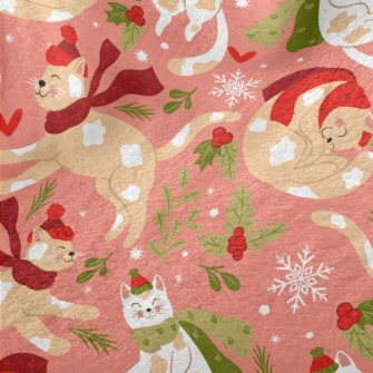 Warm Scarf Spotted Cat Minky