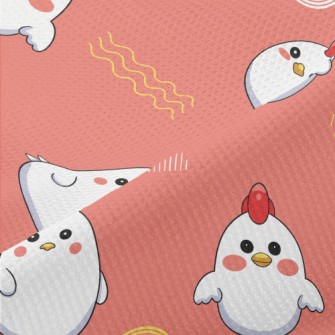 Cute Little Rooster Piqué