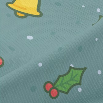 Christmas Bells Falling Leaves Piqué