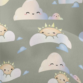 Gradient Sun Cloud Rainbow Lightweight Performance Linen