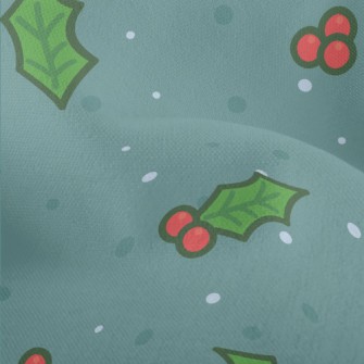 Christmas Bells Falling Leaves Lightweight Performance Linen