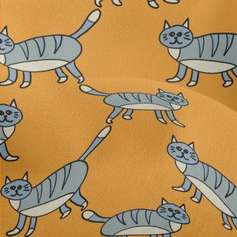 Striped Gray Cat Lightweight Performance Linen