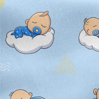 Sleeping Baby Jersey Backed Fleece