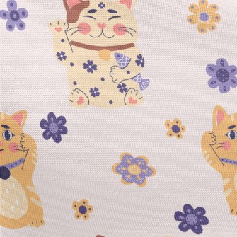 Cute Lucky Cat Pongee