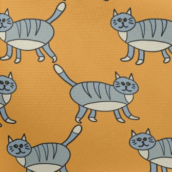 Striped Gray Cat Pongee