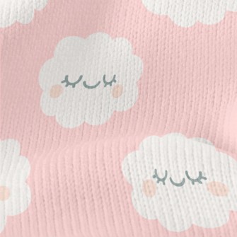Blushing Eyes Closed Clouds Stretch Jersey