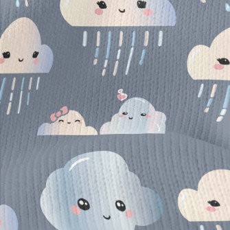 Clouds Couple Raining Stretch Jersey