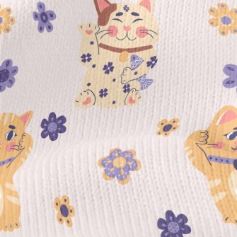 Cute Lucky Cat Stretch Jersey