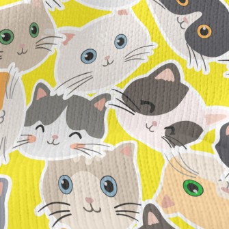 Cute Big Head Cat Stretch Jersey