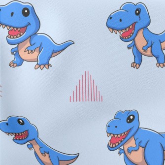 Q Version Of Tyrannosaurus Lightweight Cotton Poplin