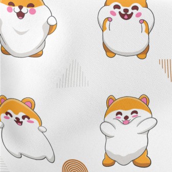 Mini Cute Hamster Lightweight Cotton Poplin