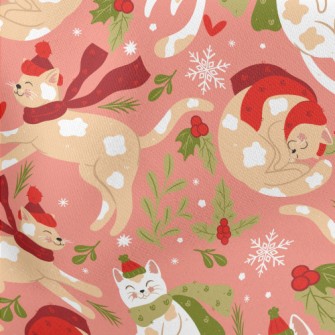 Warm Scarf Spotted Cat Lightweight Cotton Poplin