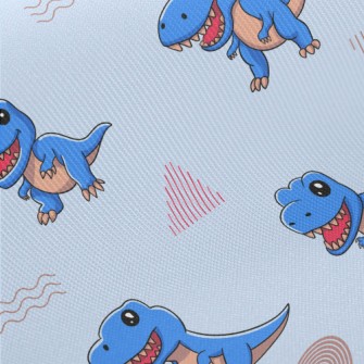 Q Version Of Tyrannosaurus Midweight Cotton Poplin