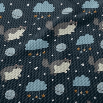 Cosmic Star Cat Birdseye Piqué