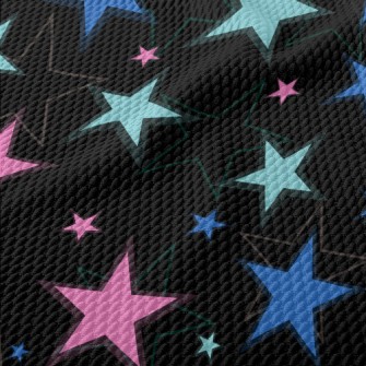 Interlaced Overlapping Stars Birdseye Piqué