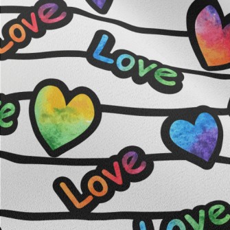 Stripe Smudged Heart Chiffon