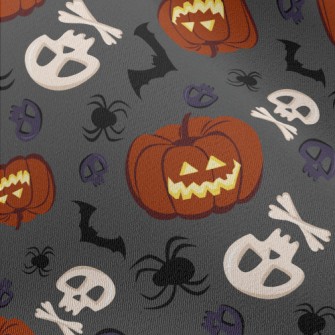 Mean Pumpkin Skull Chiffon