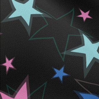 Interlaced Overlapping Stars Chiffon