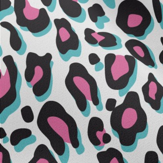 Fluorescent Pink Leopard Print Chiffon
