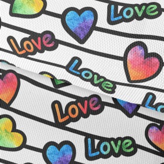 Stripe Smudged Heart Waterproof Oxford