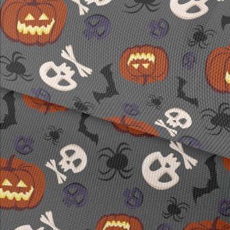 Mean Pumpkin Skull Waterproof Oxford