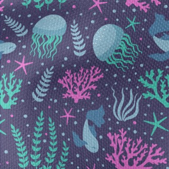 Jellyfish Seagrass Coral Waterproof Canvas