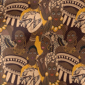 Dark African Girl Waterproof Canvas