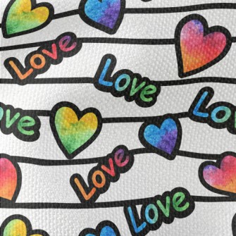 Stripe Smudged Heart Waterproof Canvas