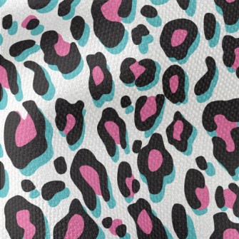 Fluorescent Pink Leopard Print Waterproof Canvas
