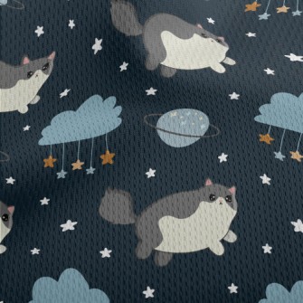 Cosmic Star Cat Athletic Mesh Flat Back