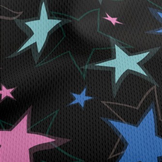 Dark Shining Stars Athletic Mesh Flat Back