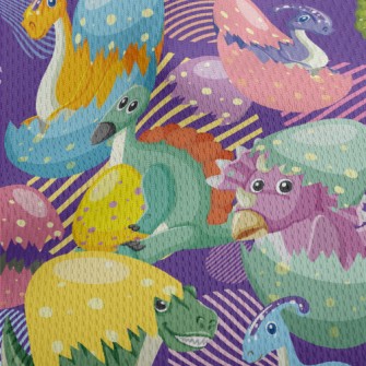 Colorful Dinosaurs Athletic Mesh Flat Back