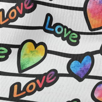 Stripe Smudged Heart Terry