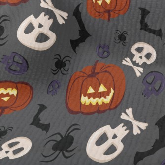 Mean Pumpkin Skull Terry