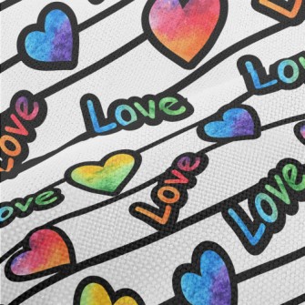 Stripe Smudged Heart Performance Linen