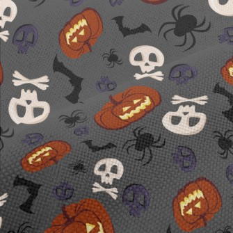 Mean Pumpkin Skull Performance Linen