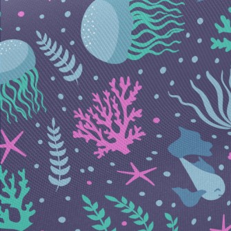 Jellyfish Seagrass Coral Twill