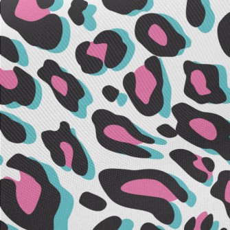 Fluorescent Pink Leopard Print Twill