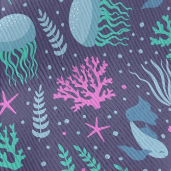 Jellyfish Seagrass Coral Standard Corduroy