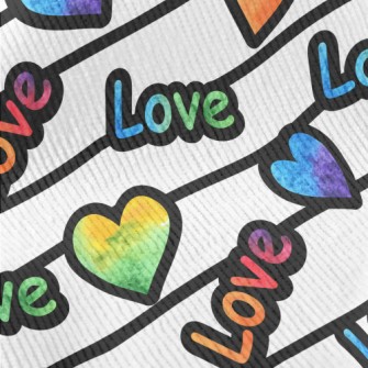 Stripe Smudged Heart Standard Corduroy