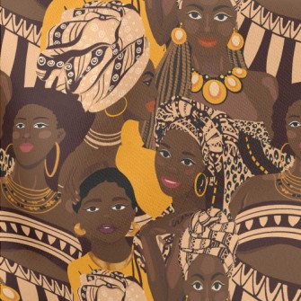 Dark African Girl Stretch Ponte