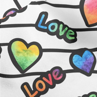 Stripe Smudged Heart Micro Fleece