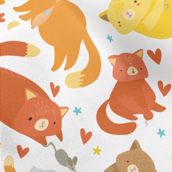 Innocent Cute Cat Micro Fleece